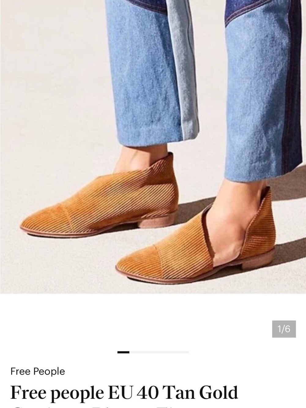 Free People Corduroy Slip-On booties